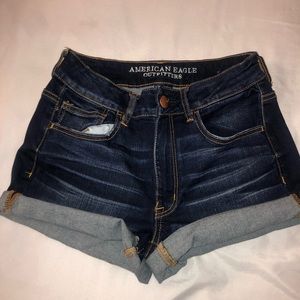 Dark wash shorts